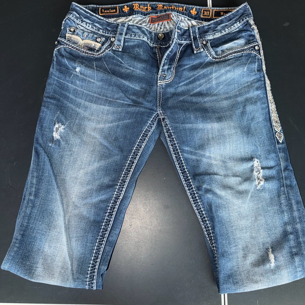Rock Revival Blue Boot Cut Jeans - Picture 5 of 6